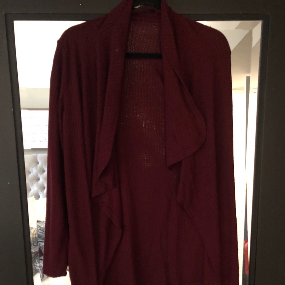 Burgundy cardigan